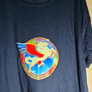 Navy Tee with Vibrant Pegasus Emblem